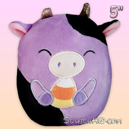 Squishmallows 5-Inch Alexie the Cow with Candy Corn