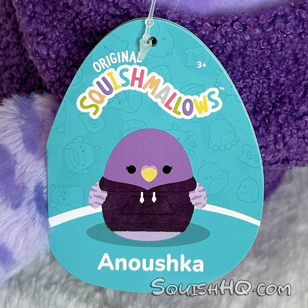 Squishmallows 8-Inch Anoushka the Parakeet with Sherpa Hoodie