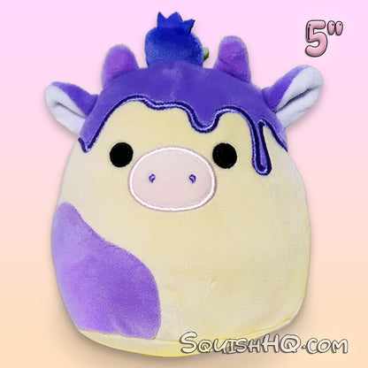 Squishmallows 5", 8" Benito die Blaubeerkuh