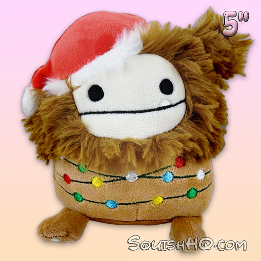 Squishmallows 5-Inch Benny the Bigfoot with Santa Hat and Lights