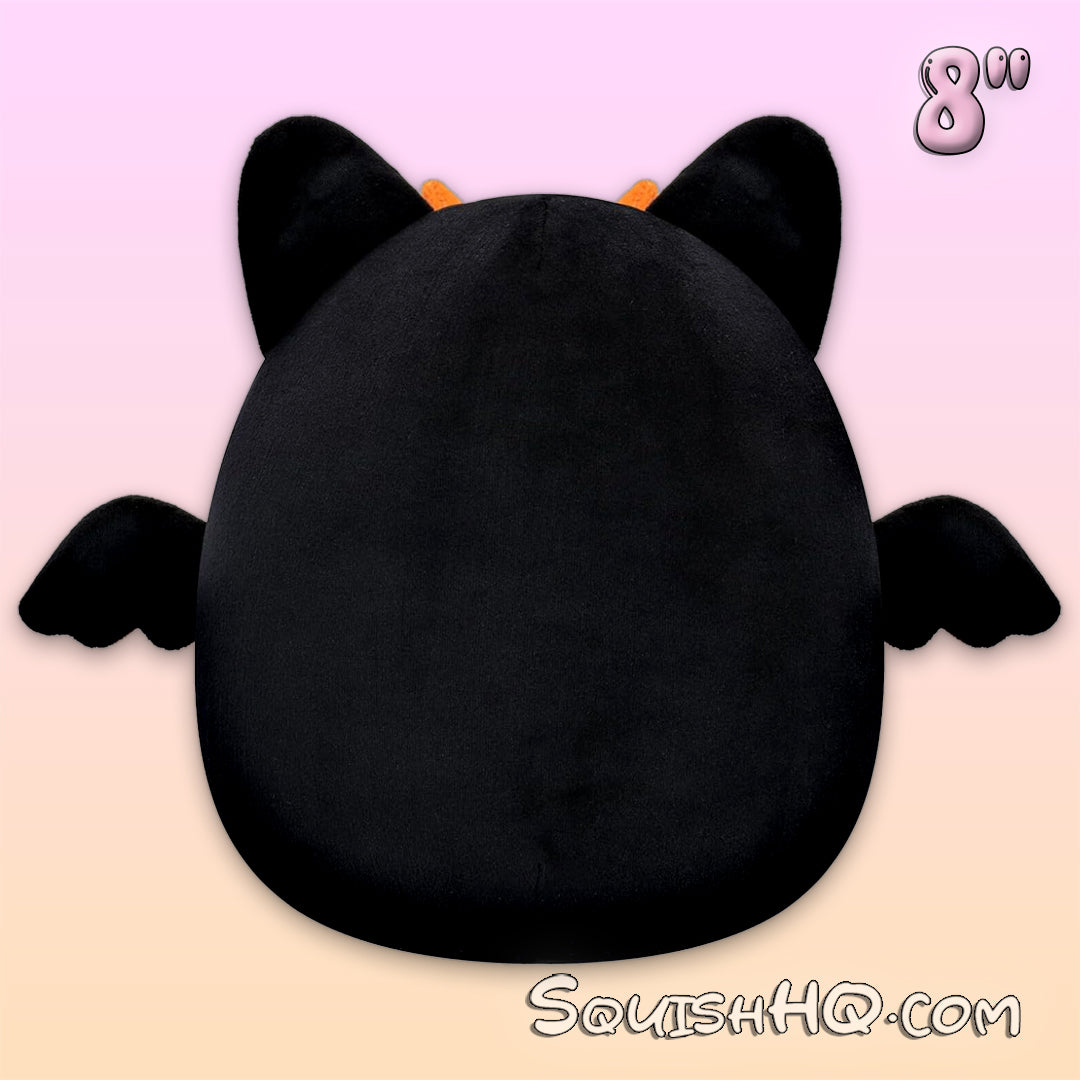 Squishmallows 8-Inch Adopt Me!: Black & Orange Bat Dragon with Exclusive Code