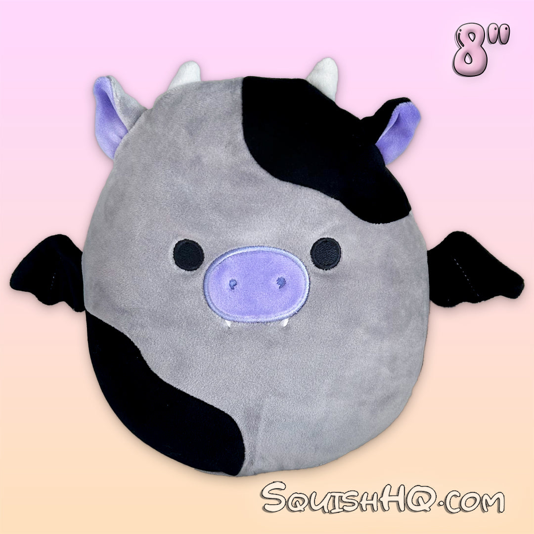 Squishmallows 8-Inch Bridgette the Cow with Bat Wings