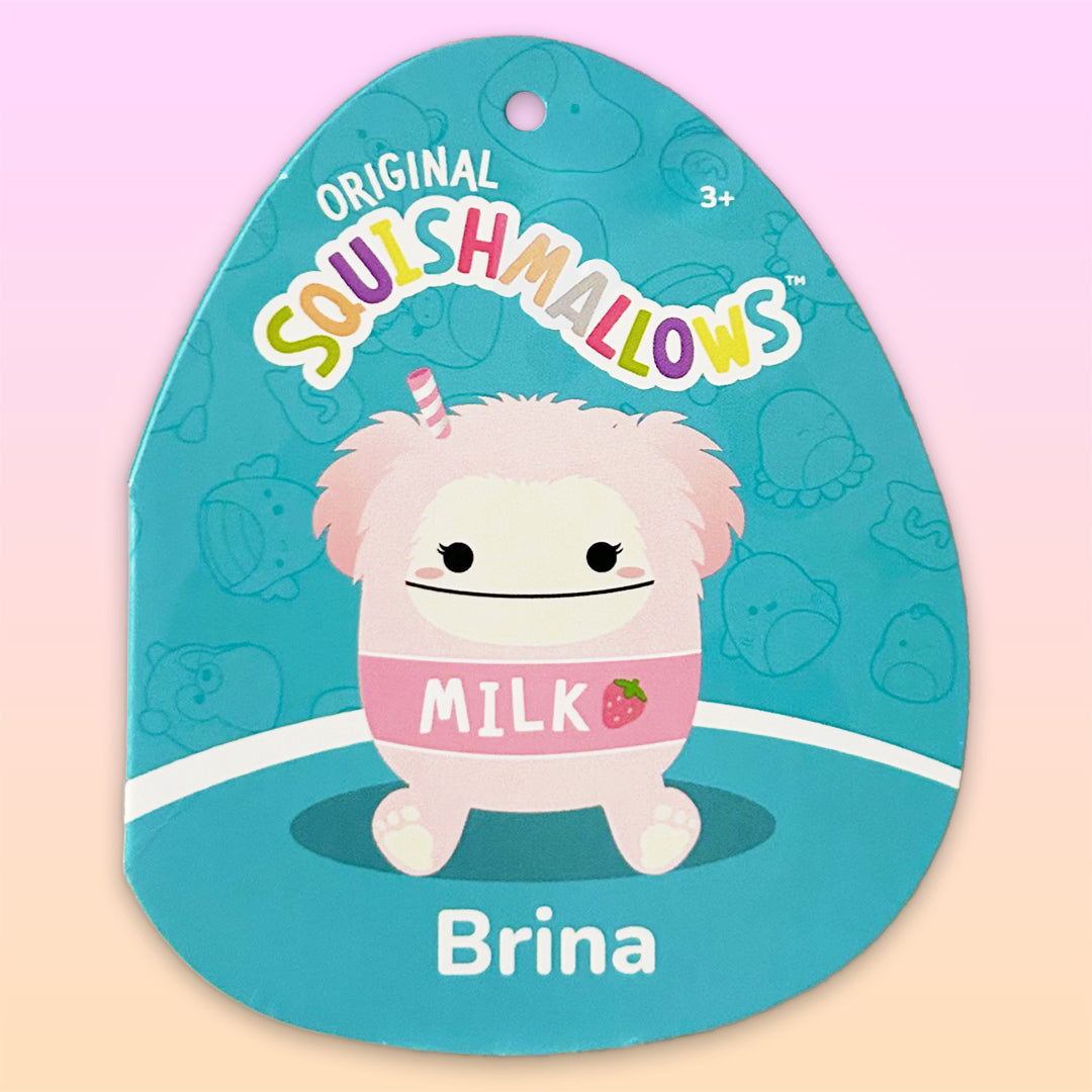 Squishmallows 5-Inch Brina the Bigfoot Strawberry Milk