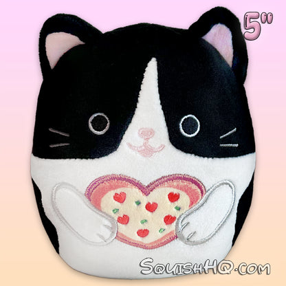 Squishmallows 5-Inch Cicely the Cat Heart Pizza