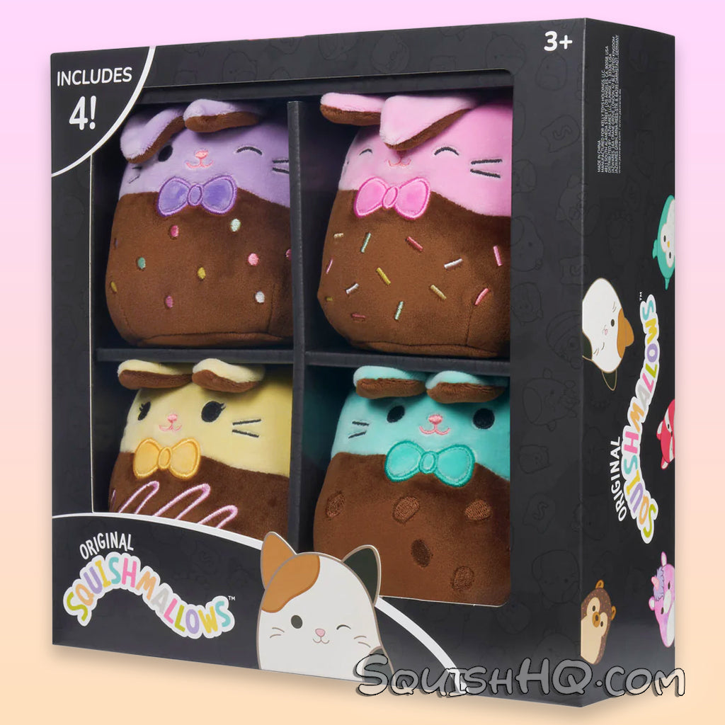 Squishmallows 5” Chocolate Easter Bunny 4-Pack