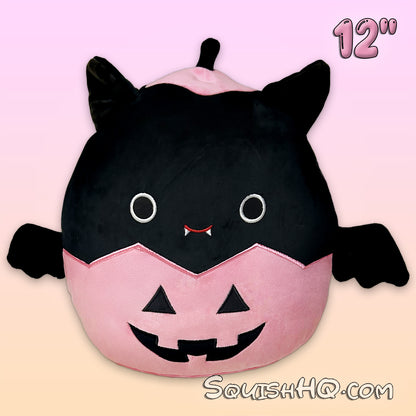 Squishmallows 12-Inch Emily the Bat in Pink Pumpkin