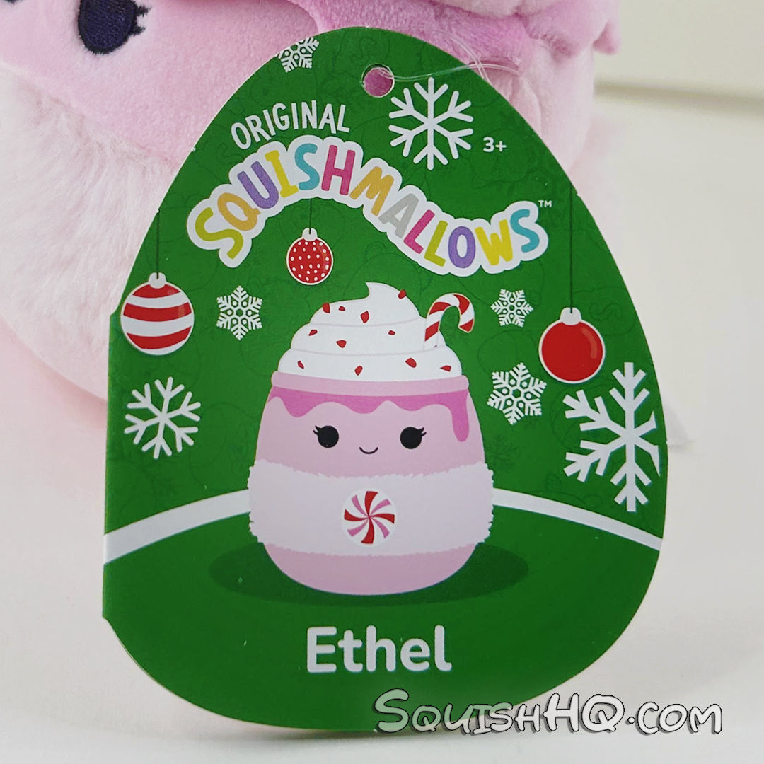 Squishmallows 5-Inch Ethel the Peppermint Hot Chocolate