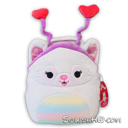 Squishmallows 10" Gracelynn the White Fox Valentine's Day Bucket