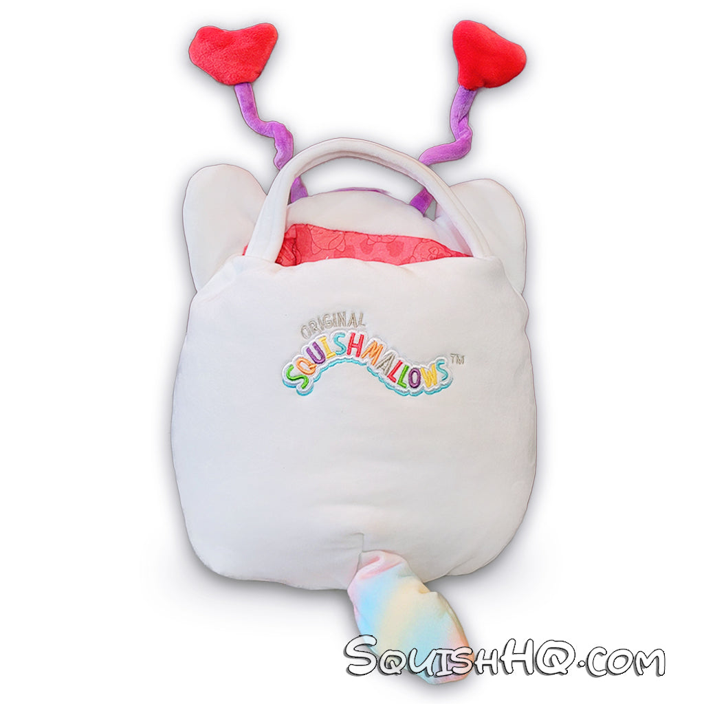 Squishmallows 10" Gracelynn the White Fox Valentine's Day Bucket