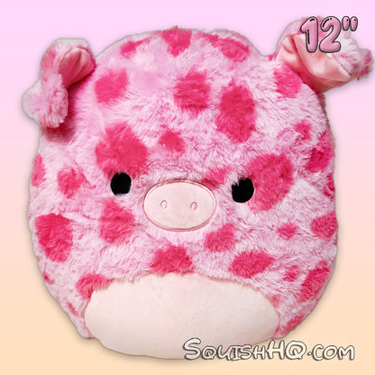 Squishmallows 12-Inch Fuzzamallows Gwendle the Pig