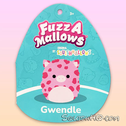 Squishmallows 12-Inch Fuzzamallows Gwendle the Pig