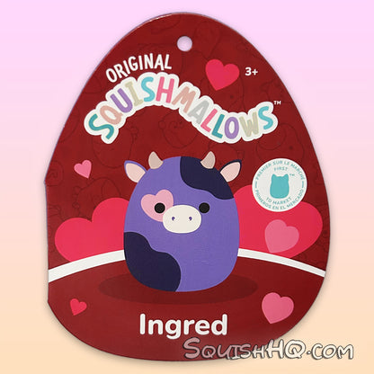 Squishmallows 5-Inch Ingred the Cow with Heart