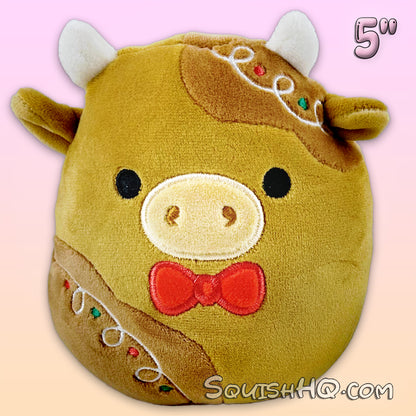 Squishmallows 5-Inch Jericho the Gingerbread Cow