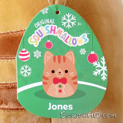 Squishmallows 11-Inch Jones the Gingerbread Cat