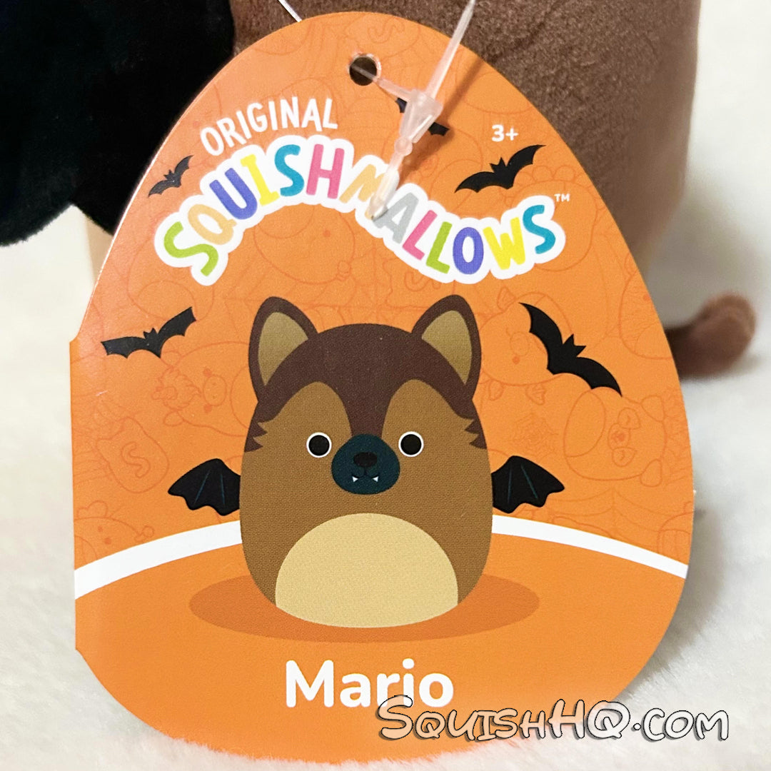 Squishmallows 5-Inch Mario the German Shepherd with Bat Wings