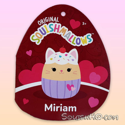 Squishmallows 8-Inch Miriam the Cupcake Cat with Hearts