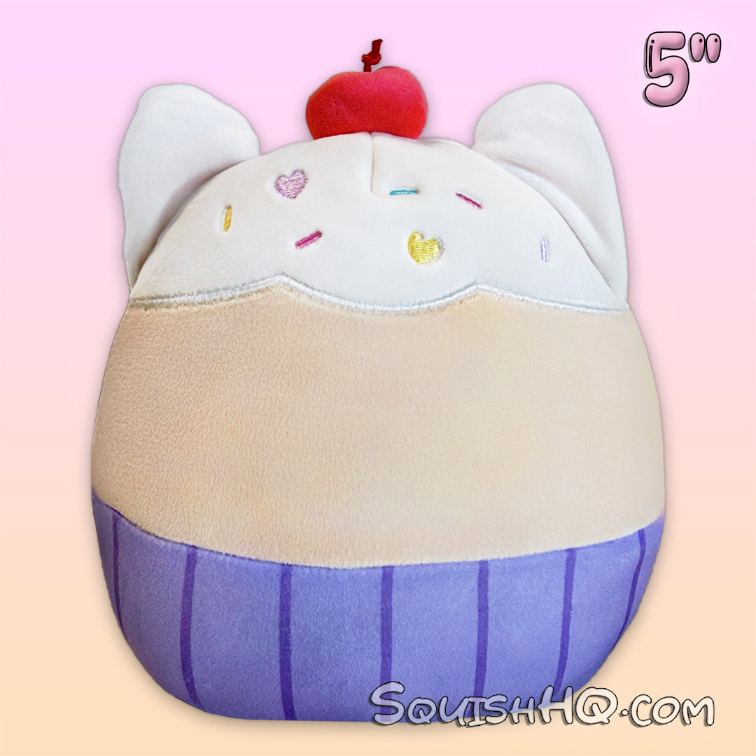 Squishmallows 5-Inch Miriam the Cupcake Cat Hearts