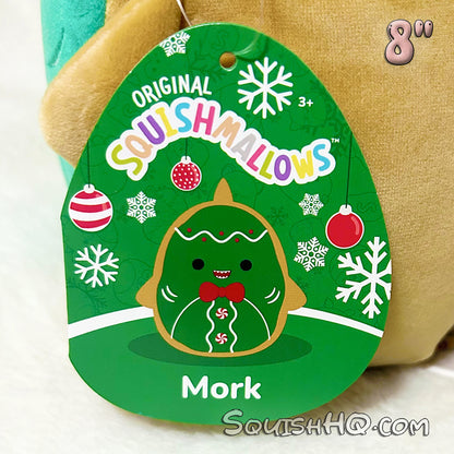 Squishmallows 8-Inch Mork the Frosted Gingerbread Shark