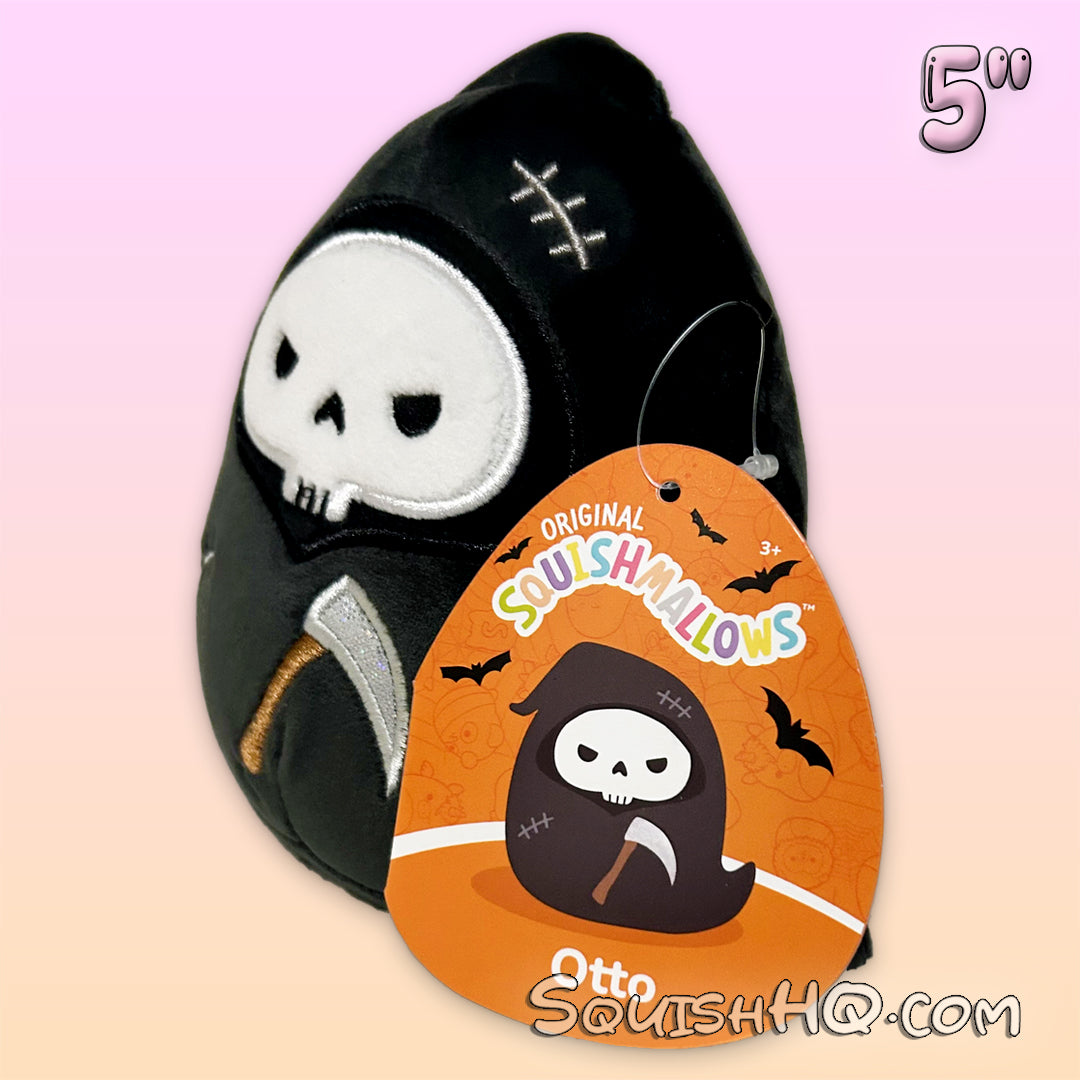 Squishmallows 5-Inch Otto the Grim Reaper with Stitches