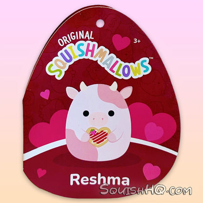 Squishmallows 5-Inch Reshma the Cow Cookie Heart