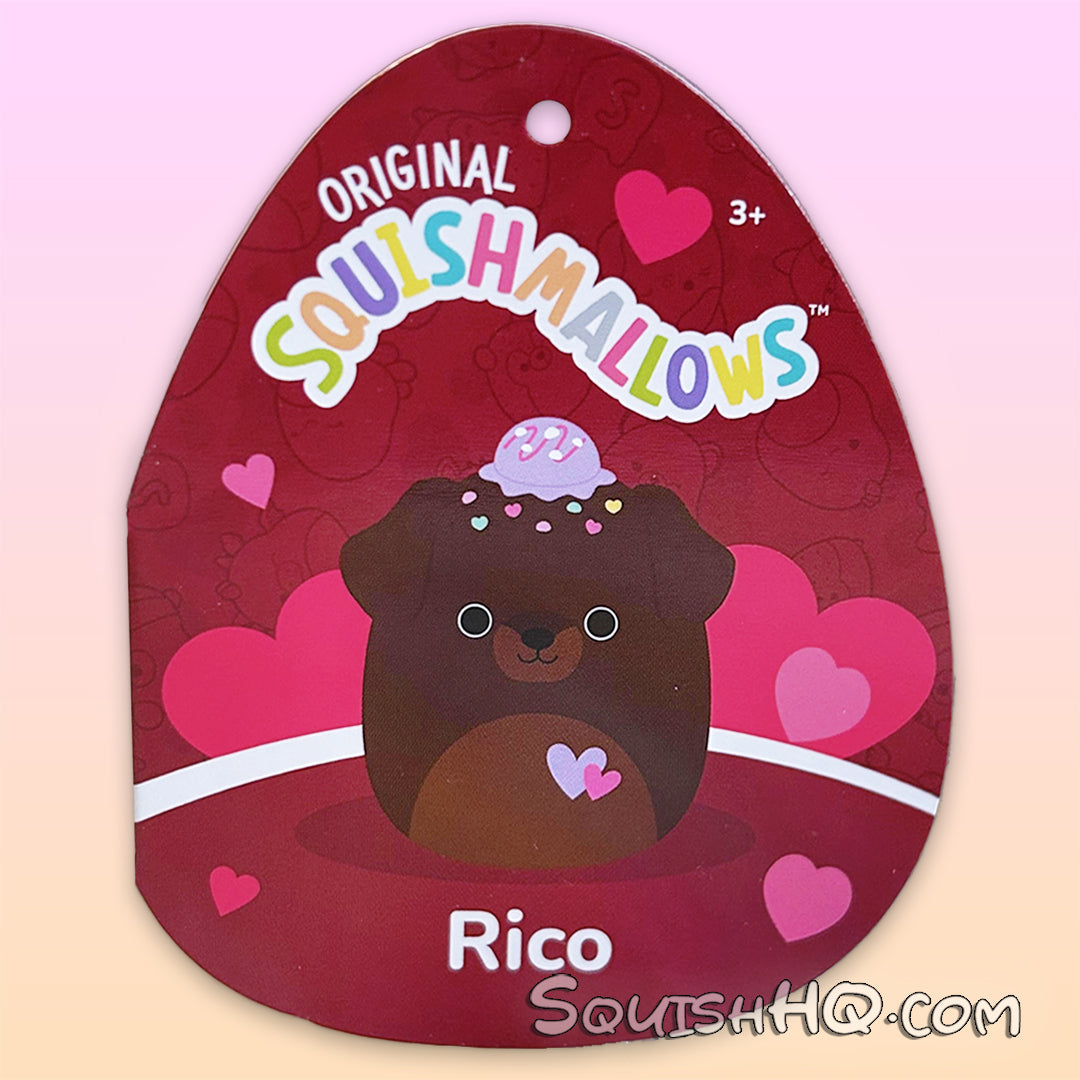 Squishmallows 5-Inch Rico the Sundae Dog Hearts