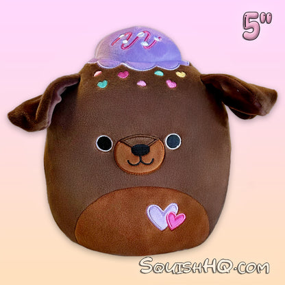 Squishmallows 5-Inch Rico the Sundae Dog Hearts