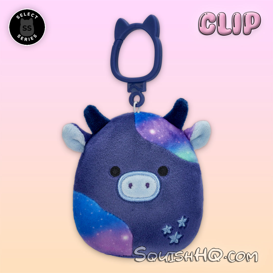 Squishmallows 3.5-Inch Clip Select Series Rivka the Cow