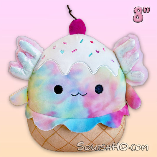 Squishmallows 8-Inch Tinley the Axolotl Ice Cream