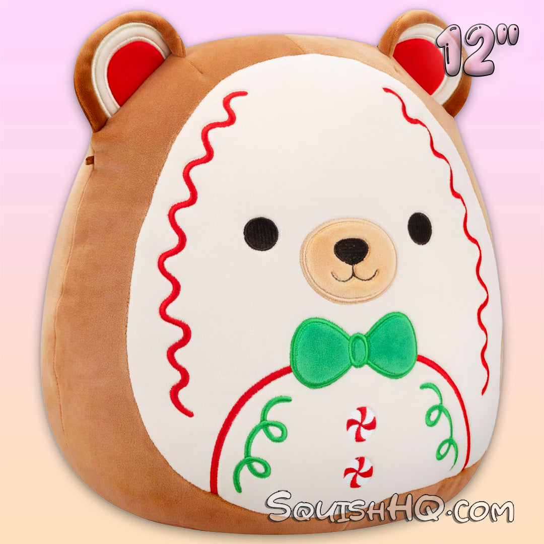 Squishmallows 12-Inch Tolef the Frosted Gingerbread Cookie Bear