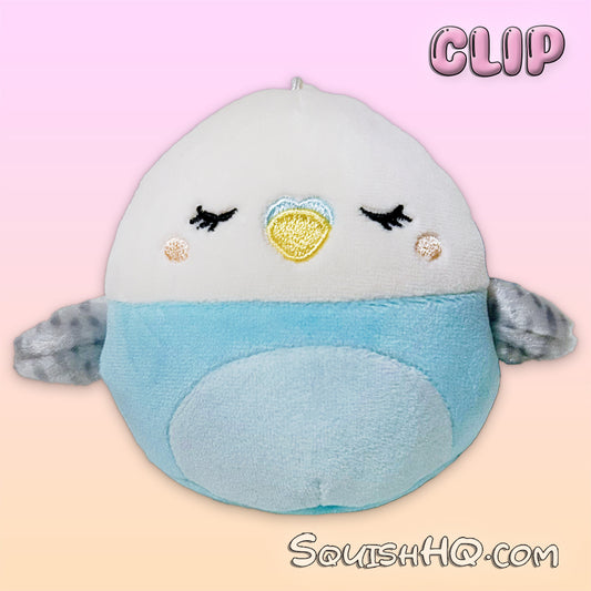 Squishmallows 3.5-Inch Clip Tycho the Parakeet