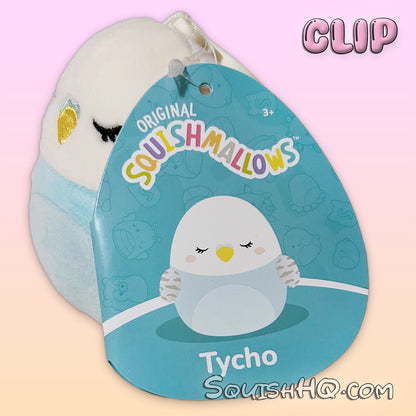 Squishmallows 3.5-Inch Clip Tycho the Parakeet