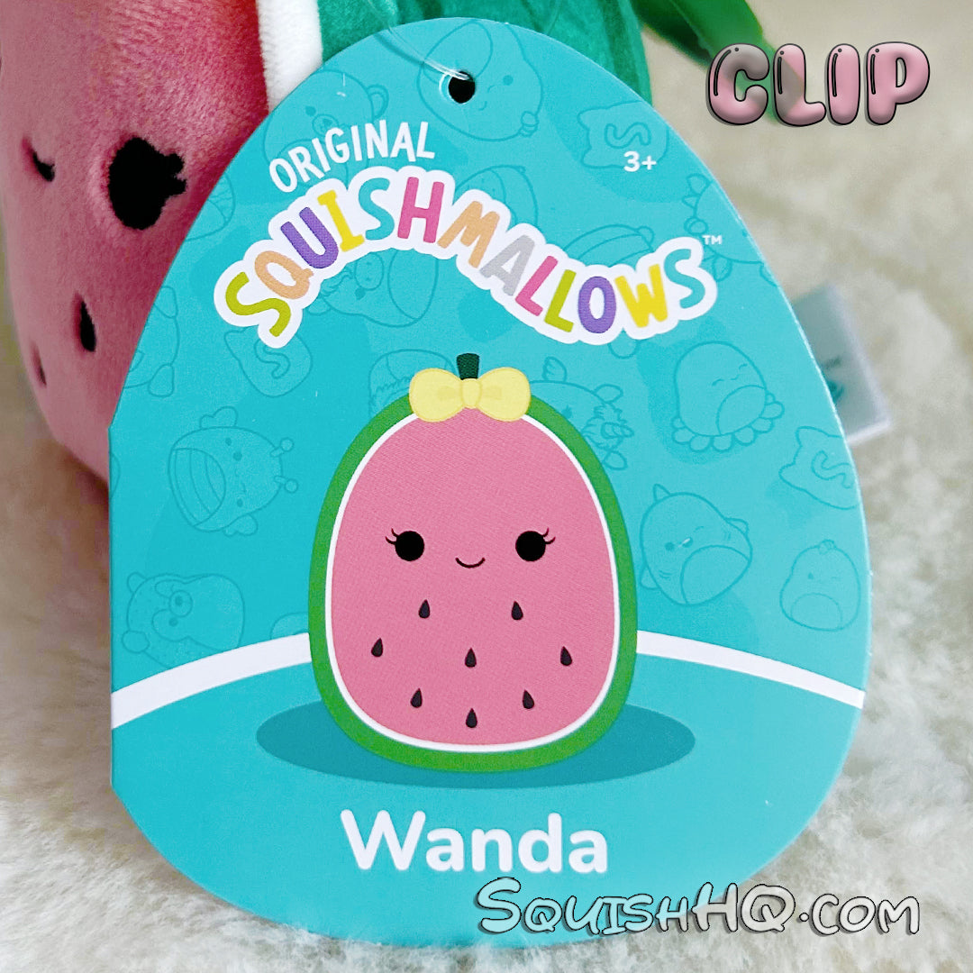 Squishmallows 3.5-Inch Clip Wanda the Watermelon