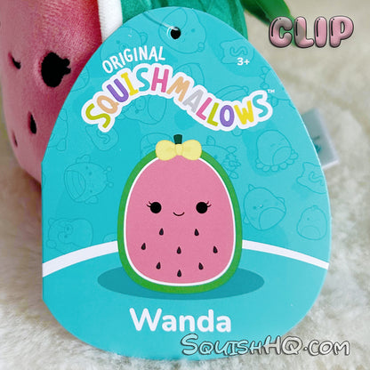 Squishmallows 3.5-Inch Clip Wanda the Watermelon