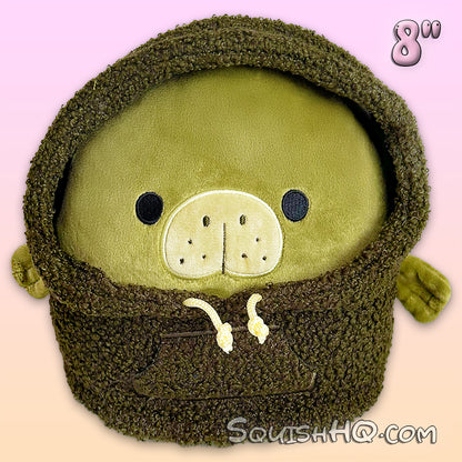 Squishmallows 8-Inch Wooster the Manatee with Sherpa Hoodie