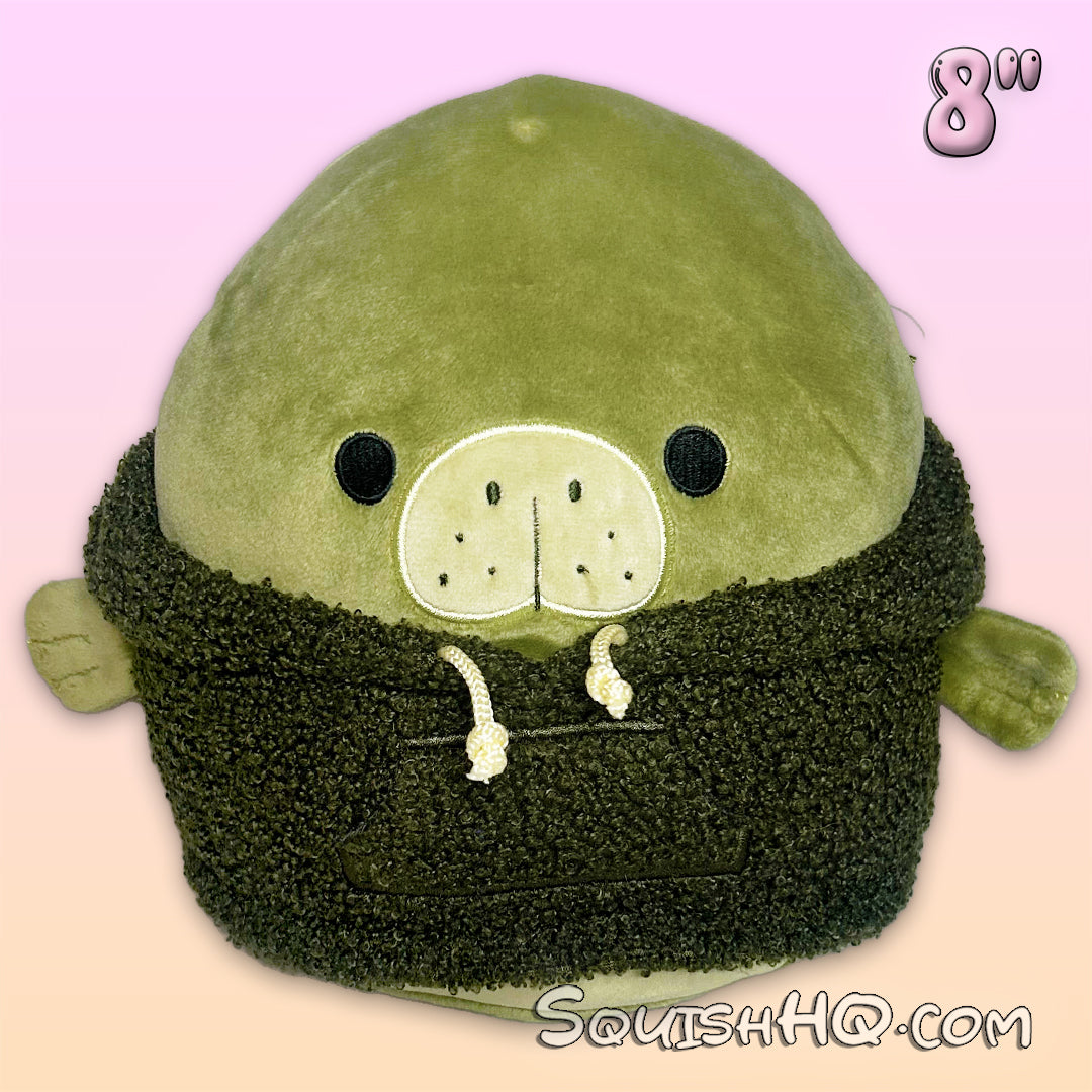 Squishmallows 8-Inch Wooster the Manatee with Sherpa Hoodie