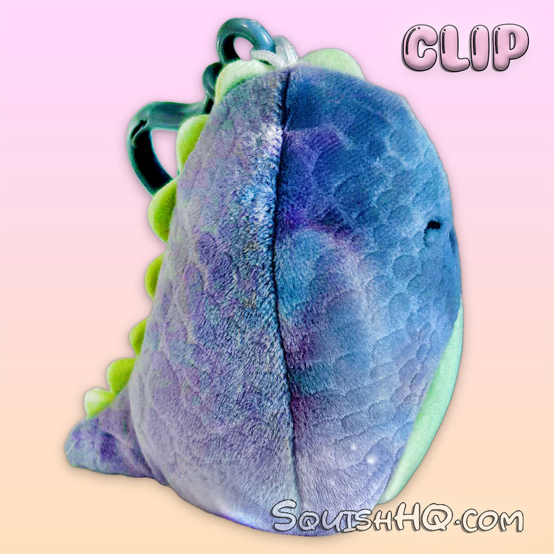 Squishmallows 3.5-Inch Clip Xander the Dinosaur